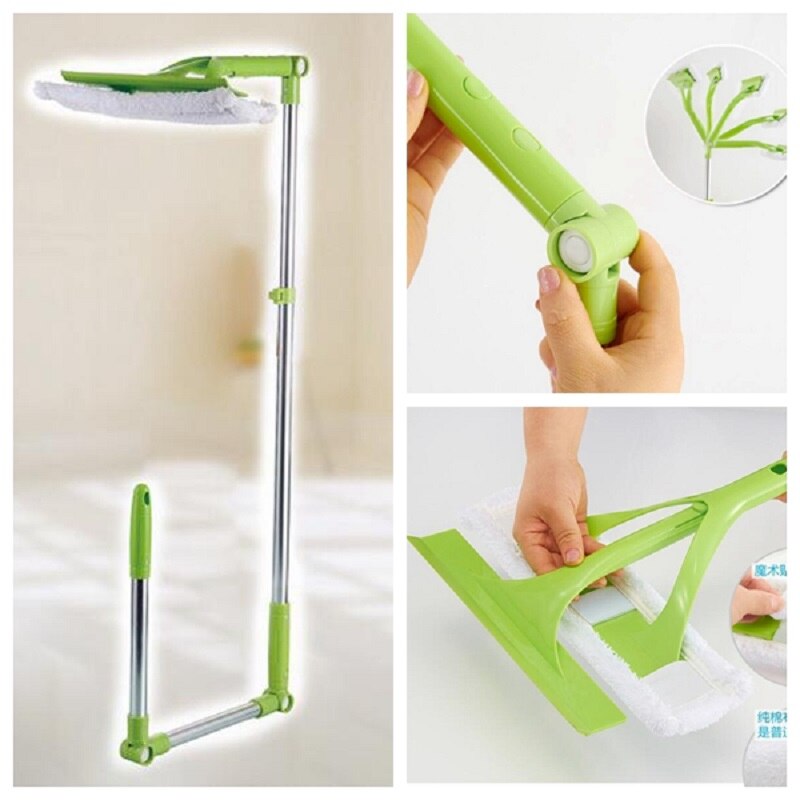 Telescopische hoogbouw Reiniging Glas Spons Mop Multi Cleaner Borstel Wassen Ramen Stof Borstel Makkelijk Schoon de Windows hobot