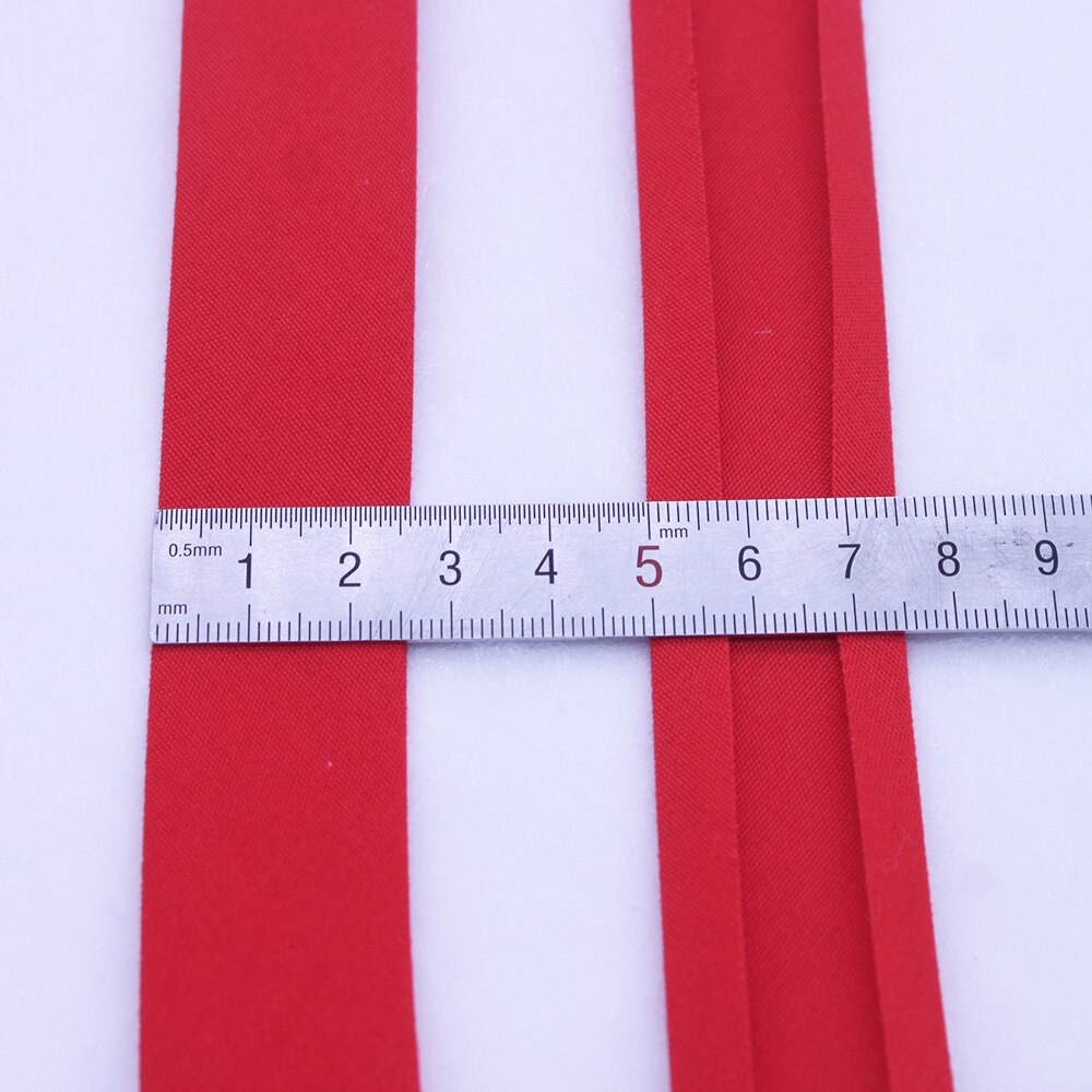 Poliéster/algodón 1 "25mm T/C cinta al polarización vinculante cinta de una sola pliegue Color sólido para costura y recorte de prendas DIY 50 yardas/rollo