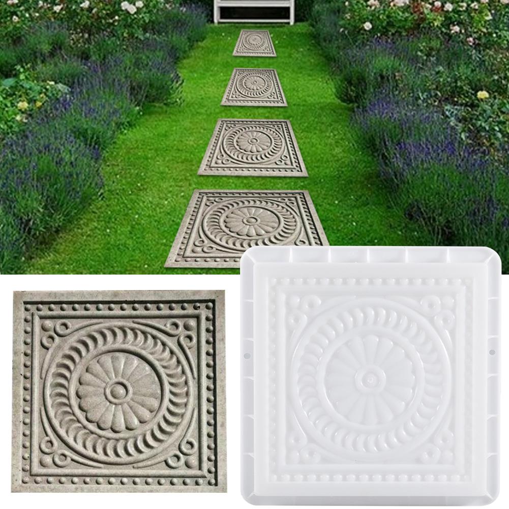 De fabricación de plástico pavimento DIY molde casa jardín piso camino moldes de hormigón de piedra, ladrillo camino molde edificios ACCESORIOS Herramienta camino molde