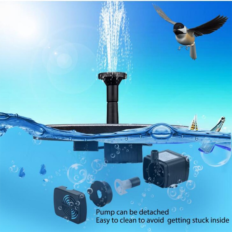 Mini Solar Powered Fountain Garden Pool Pond Solar Panel Floating Fountain Garden Decoration Water Fountain