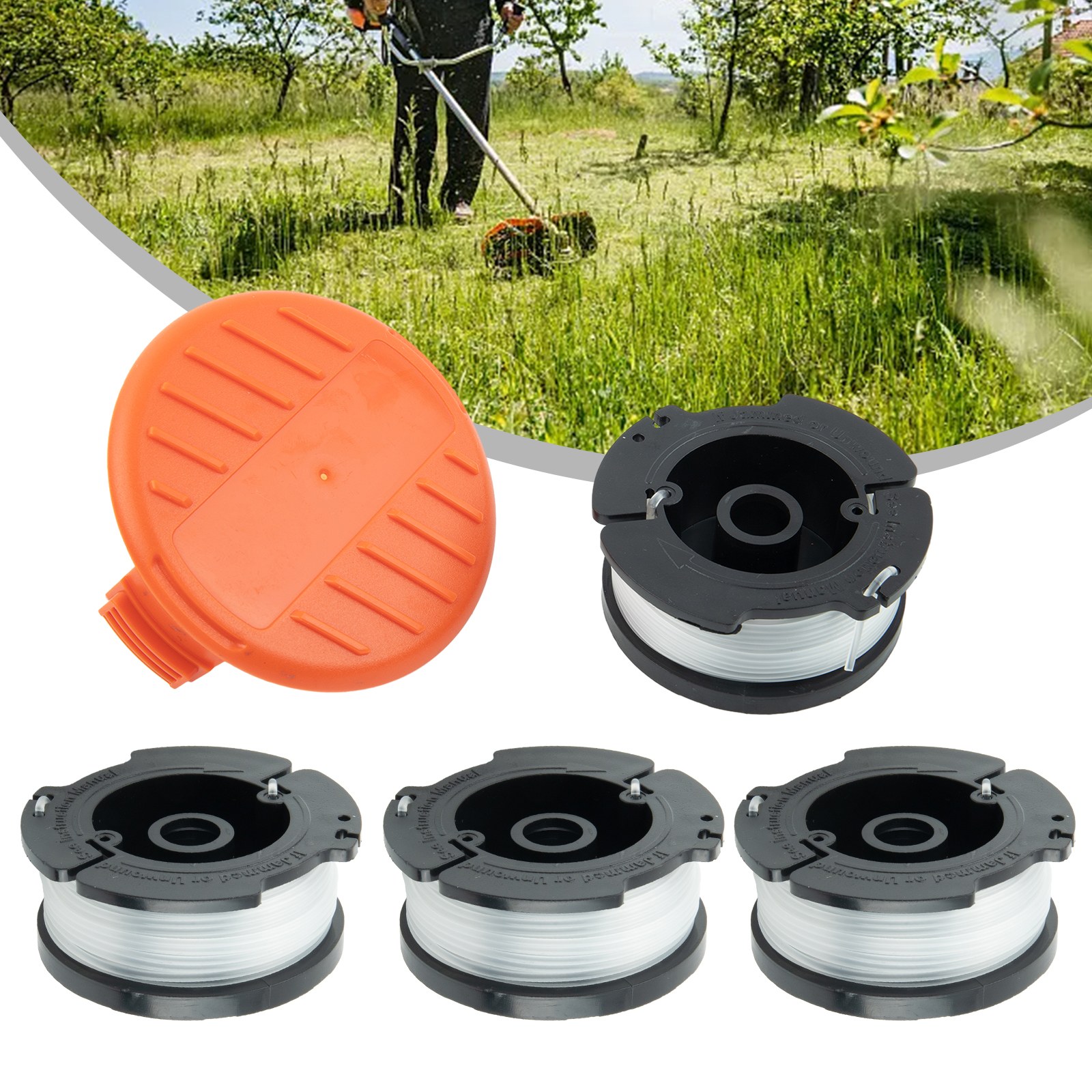 Carrete recortador de césped para Black Decker Cap AF100, GL280, GL301, GL425, GL430, accesorios de herramientas eléctricas de jardín