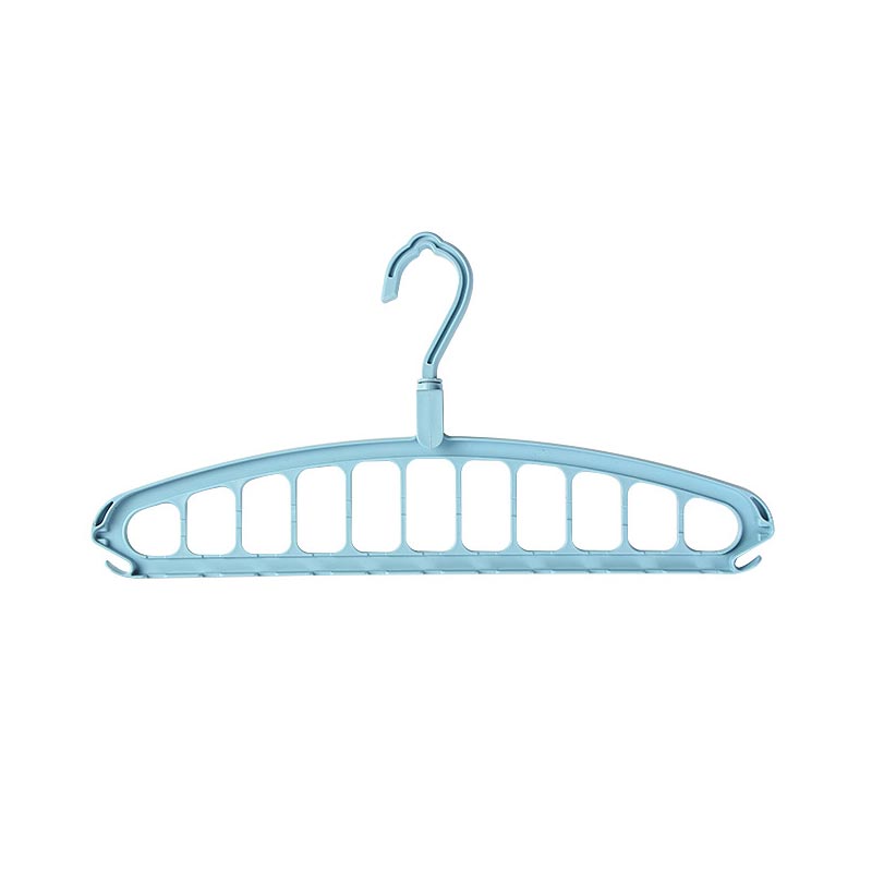 Clothes Hanger Multifunctional Rotary Hanger Home Balcony Wardrobe Rotating Non-Slip Dry Frame Organizer Hangers For Clothes: Blue