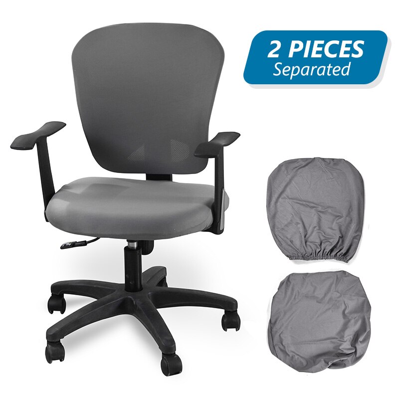 3 arten Material Büro Stuhl Abdeckung strecken Computer Stuhl Abdeckung Schreibtisch Stuhl Sitz und Zurück Abdeckungen Universal-