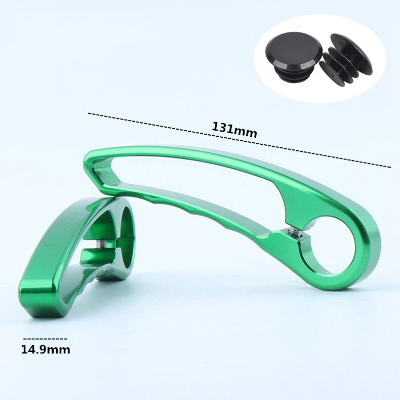 1 par de extremos de manillar de bicicleta, accesorios auxiliares pequeños para bicicleta de montaña y carretera: Verde