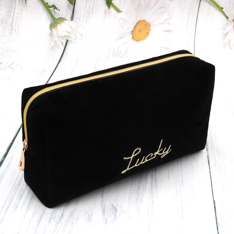 Vrouwen Rits Fluwelen Make-up Tas Reizen Grote Cosmetische Tas voor Make-up Effen Kleur Vrouwelijke Make-up Pouch Benodigdheden Opbergtas: Blauw