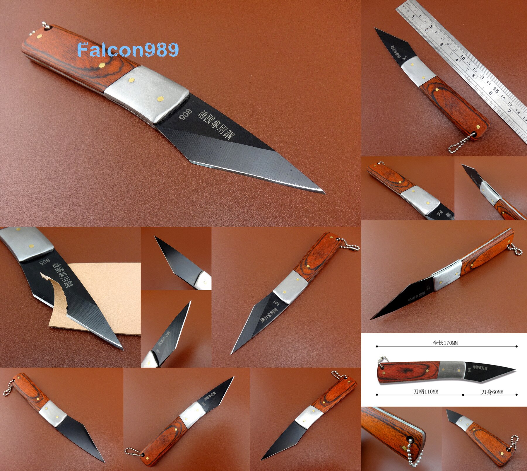 16kinds Leather Craft Heavy Duty Utility Skiving Carving Cutting Cutter Knife Tool - Edger Creaser Groover Skiver Beveler Slicke