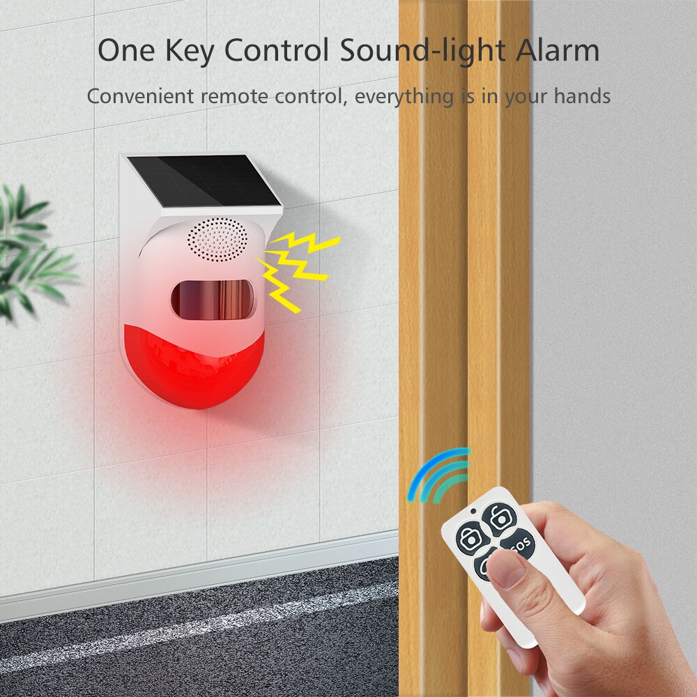 Tuya-sirena PIR inalámbrica para exteriores, Detector de infrarrojos Solar, WiFi, resistente al agua, antirrobo, GSM, sistema de alarma de seguridad