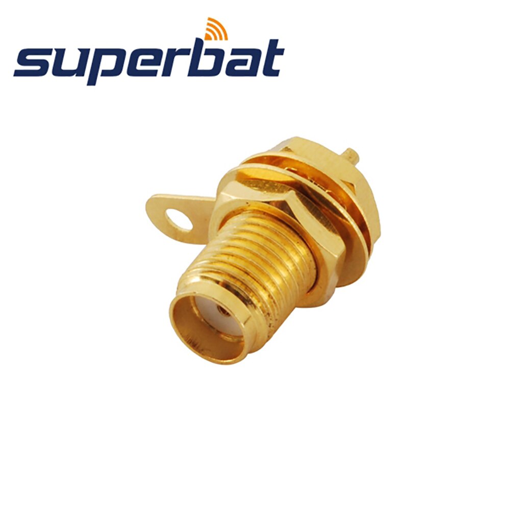 Superbat – montage sur panneau femelle SMA, 10 pièces, avec écrou et coupe à souder, connecteur Coaxial RF, cloison droite pour antenne de routeur Wlan