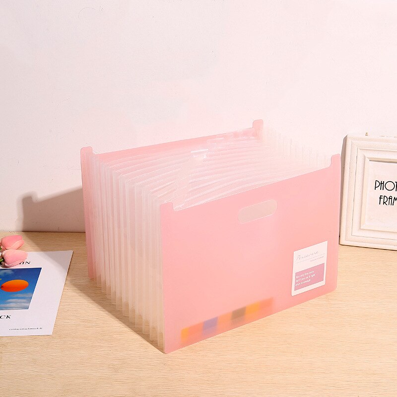 1Pc File Folder Document Paper Organizer Storage Holder Multilayer Expanding Box School Office Stationery File Desktop Storage: H