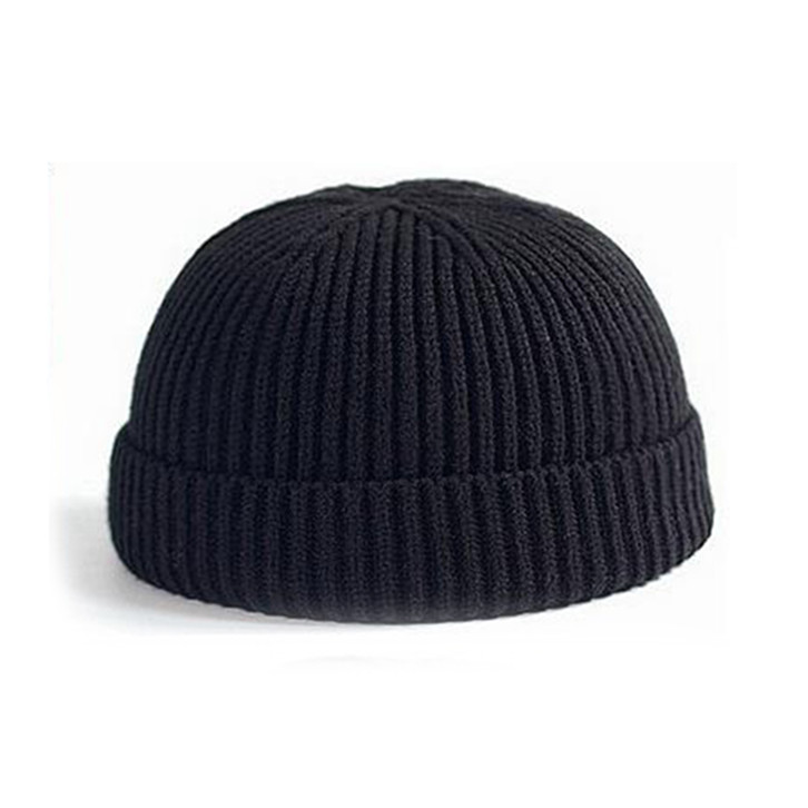 Vinter varm strikket kalot casual kort tråd hip hop hat voksne mænd beanie uld strik beanie kalot elastiske huer unisex: 02
