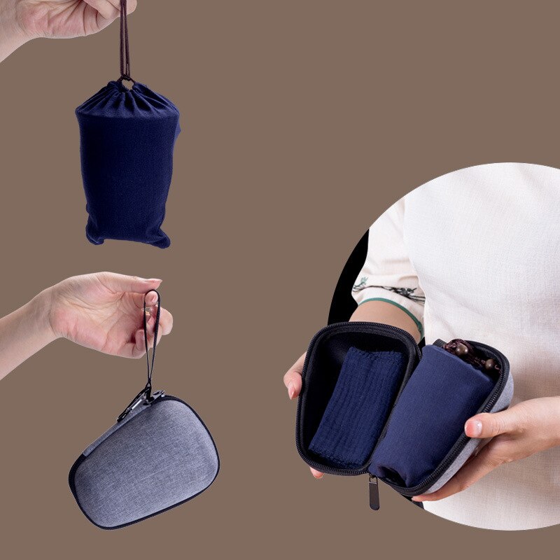 Keramisk gaiwan te kop til kinesisk kung fu rejse te sæt drinkware med rejsetaske  b33