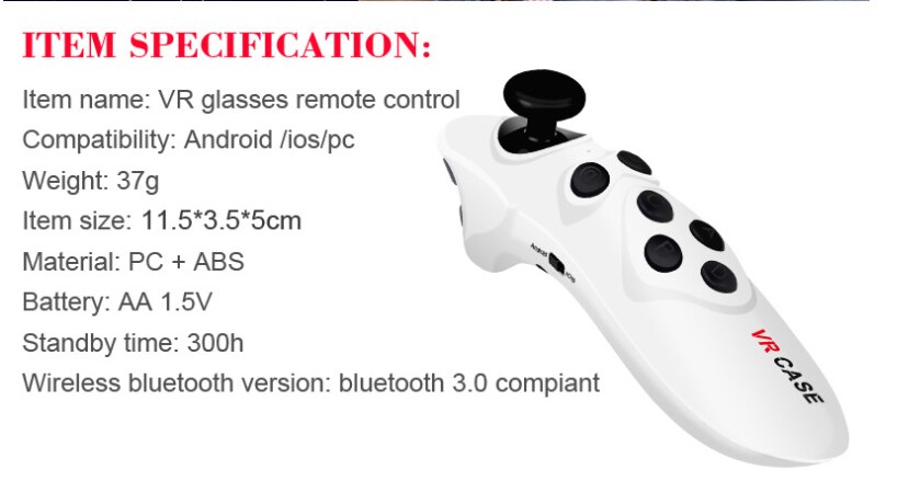 3D Vr Glas Virtuelle Realität Gläser Vr Fällen 5 Plus 3D Glas Immersive 3D Augen Vr Headset Smart Telefon: With handle