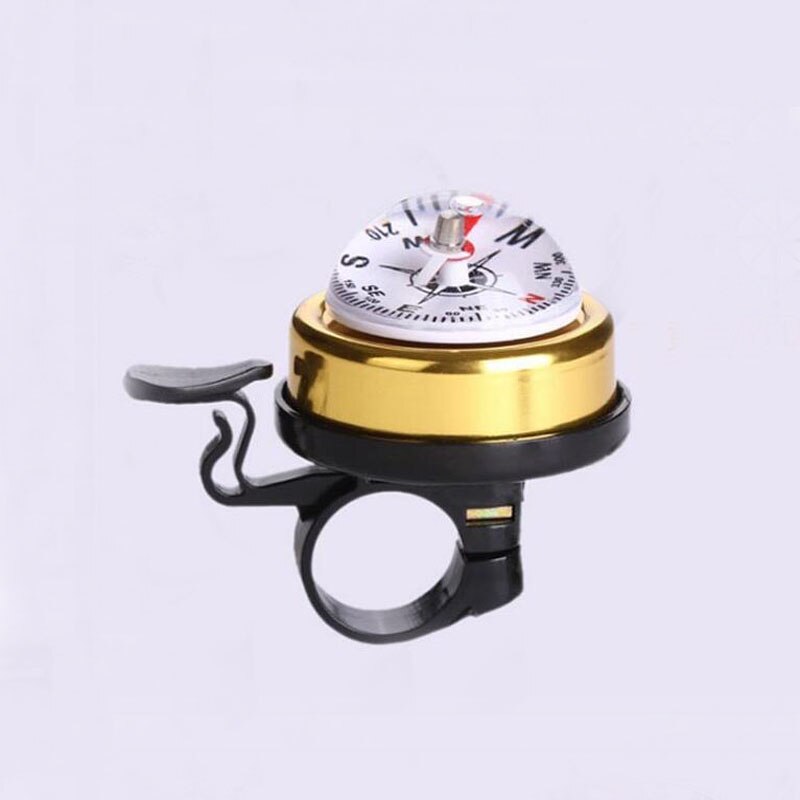1PC Fahrrad Glocke Fahrrad Kompass Fahrrad Glocken Mountainbike Lenker Kompass Ring Aluminium Radfahren Fahrrad Horn Radfahren Ausrügestochen: Gelb