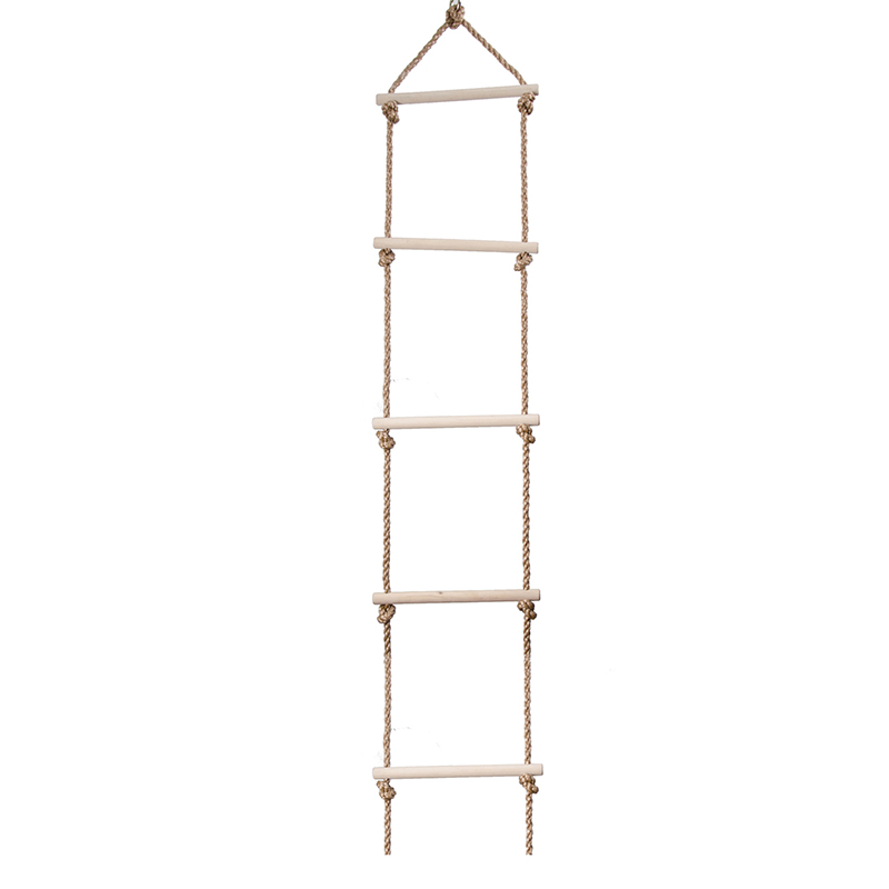 1pcs Children&#39;s wooden ladders Five-step wooden small climb ladders Indoor outdoor fitness toys Kid swing playground equipment: 1.8x0.3m