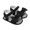 Sandali per bambina estivi traspiranti, decorazioni con fiocco stile dolce per bambini scarpe con suola morbida Prewalker antiscivolo per neonati: Black / 9-12M