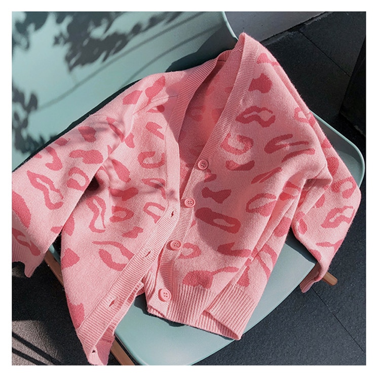 2020 outono pai-filho roupa lerpard impressão manga longa cardigans mãe e filha ponto aberto cardigans roupas: 150 cm