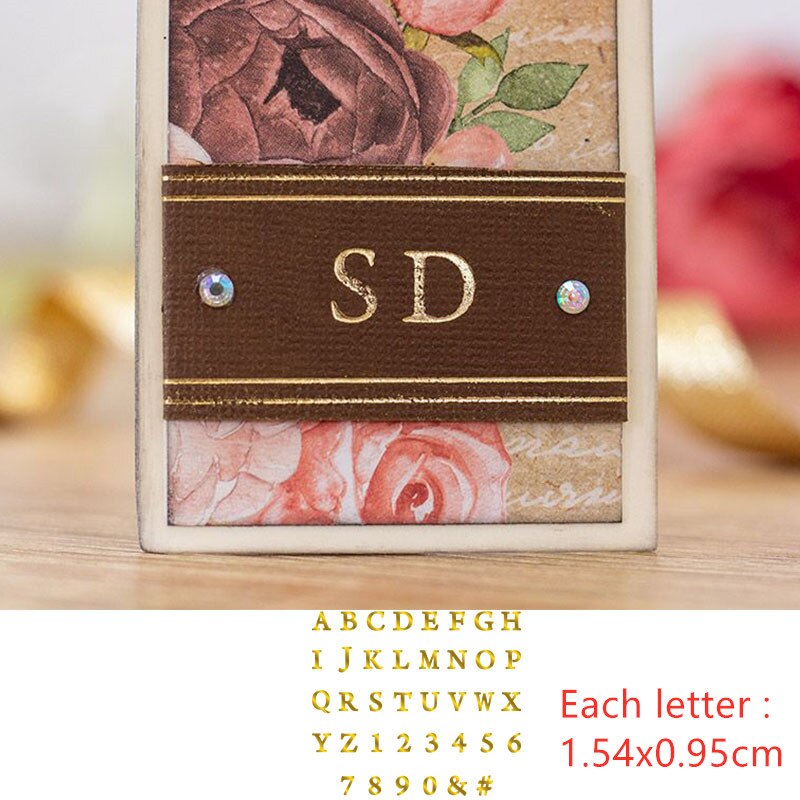 Letters Alphabets Borders Wreath Frames Metal Foil Plates for DIY Scrapbooking Letterpress Embossing Paper Cards Crafts: Picture 11