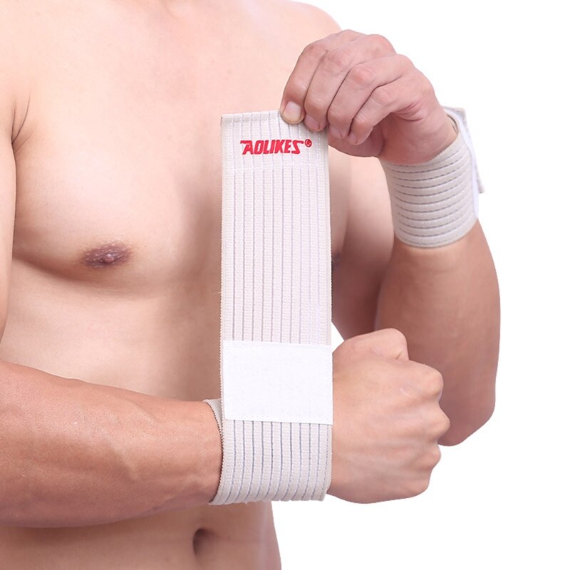 1pc håndledsstøtte, åndbar, justerbar kompression underarmsbælte håndrembeskytter gym fitness vægtløftning sportstøj: Khaki