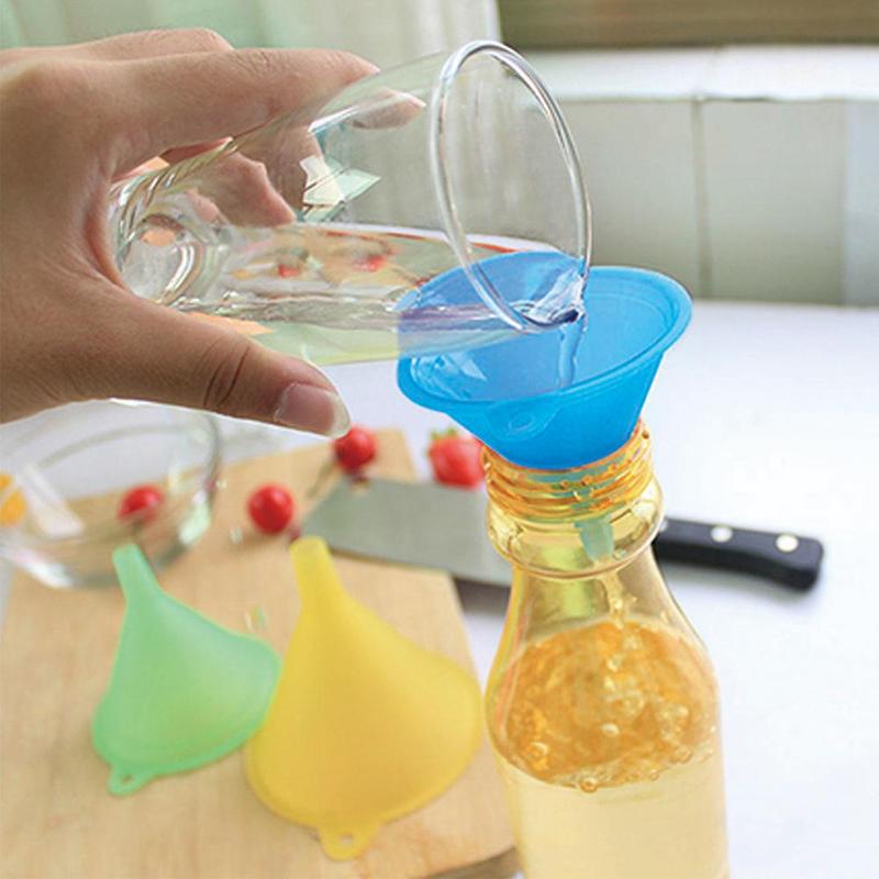 5Pcs/Lot Colorful Plastic Funnel Small Medium Large Set Small funnel Oil Variety Variety Liquid Medium Kitchen Oil Large Li O1Y6