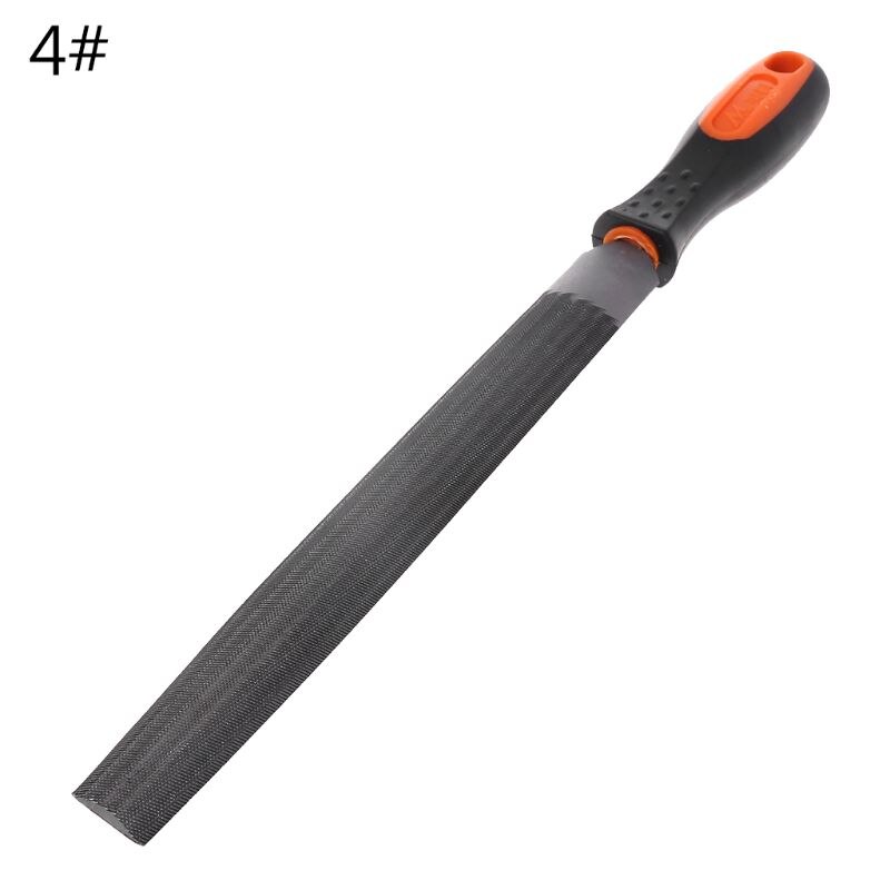 Wood Rasp 8" Steel File Carving Round Semi-circular Triangle Square Shape File Woodworking Craft Handle Tool