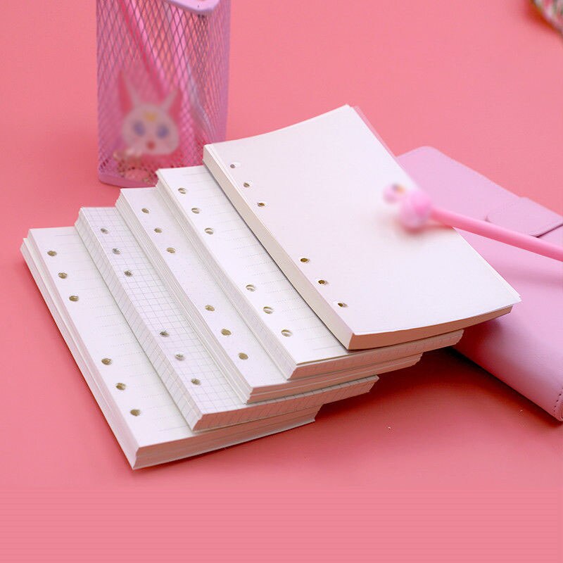 40 Vellen A6 Ring Notebook Insert Vullingen 6 Gaten Losse Blad Papers Spiraal Dagboek Planner Lege Innerlijke Core School Kantoor levert