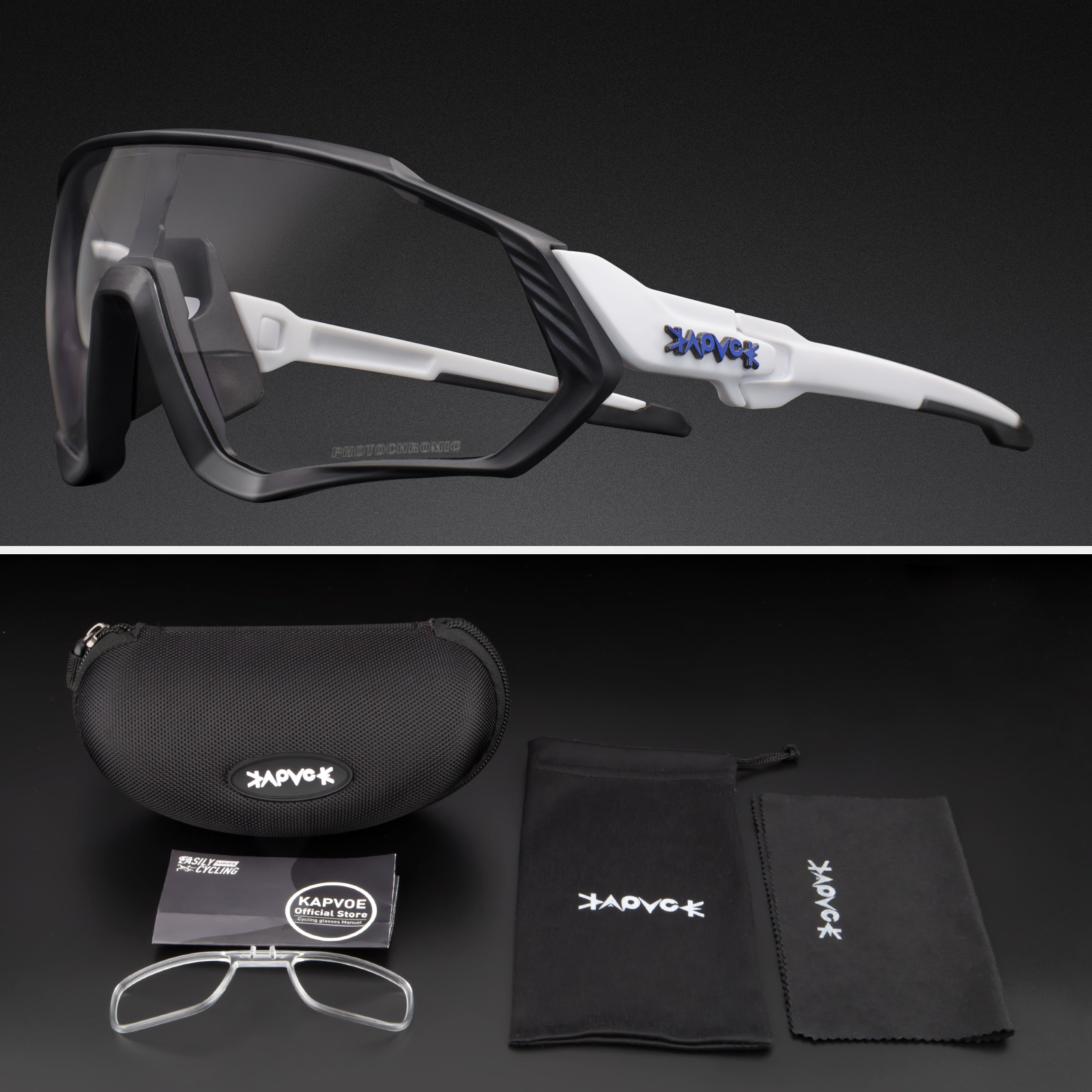 Kapvoe photochromique sport cyclisme lunettes pour hommes femmes vtt montagne route lunettes de vélo cyclisme lunettes de soleil Oculos Ciclismo: MULTI