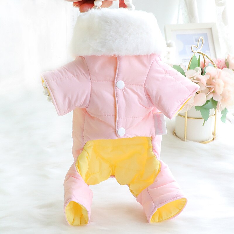 Mono para perros pequeños, ropa cálida de invierno para cachorros, Chihuahua, Yorkie, Bichon, traje maltés, abrigo