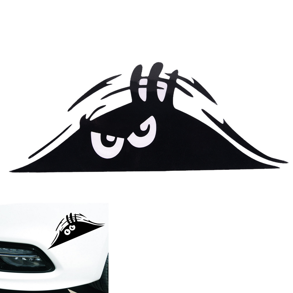 Black/White Peeking Monster Auto Car Walls Windows Sticker Graphic Vinyl Car Decal