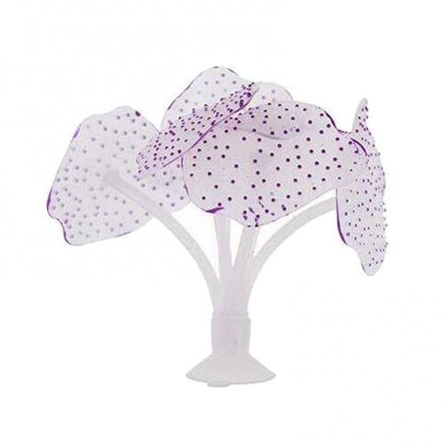 80! Aquarium lumineux en Silicone artificiel, méduse, poisson, ornement sous-marin, décor de maison: Violet