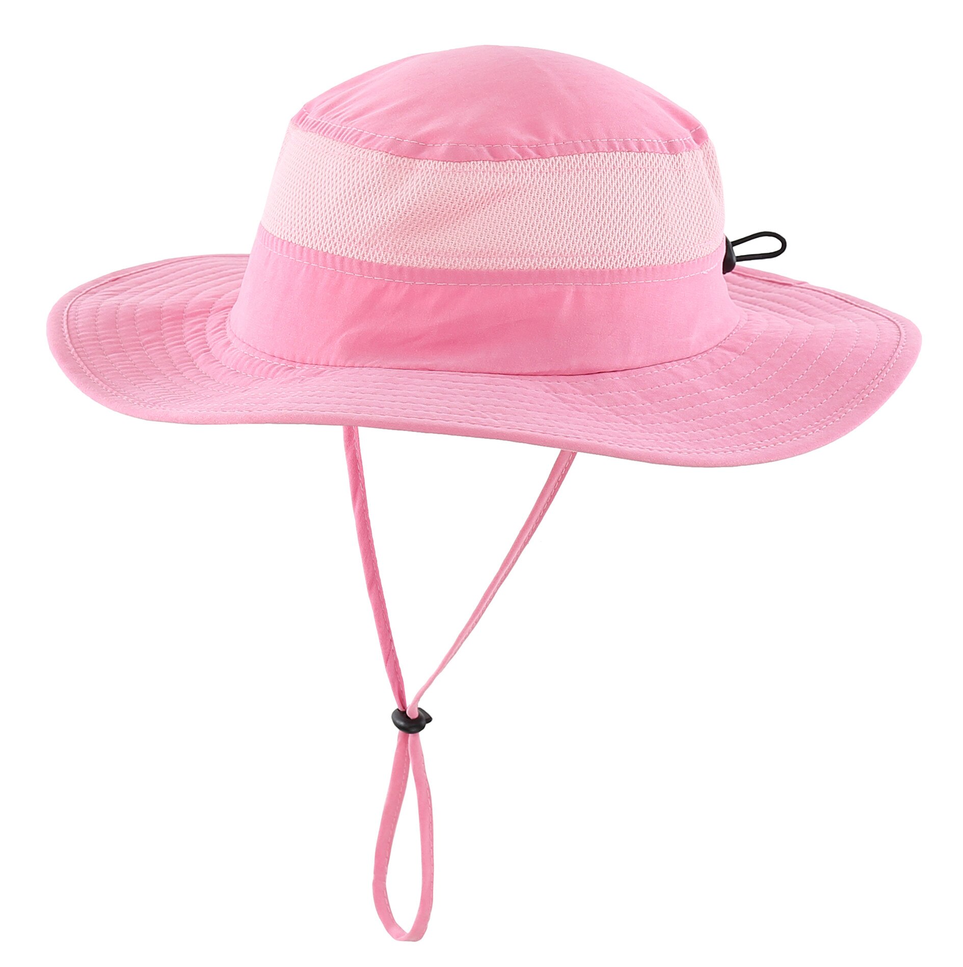 Connectyle toddler spædbarn drenge piger upf 50+  spand solhat justerbar mesh bred randen uv solbeskyttelse børnehat: Lyserød