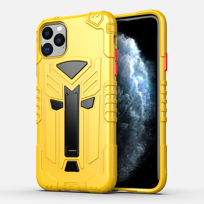 Geschikt Voor Apple Iphone 11 Pro Max 8 7 Plus Mobiele Telefoon Case Houder Beschermhoes Tpu + Pc Siliconen anti-Val Soft Shell