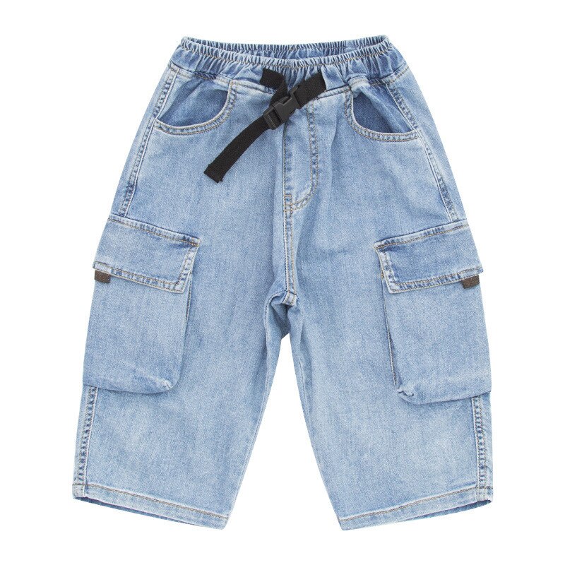 Store drenge denim shorts sommer mellemskole børn afslappet cargo cowboy korte jeans bukser teenage tøj 8 9 13 14 15 16