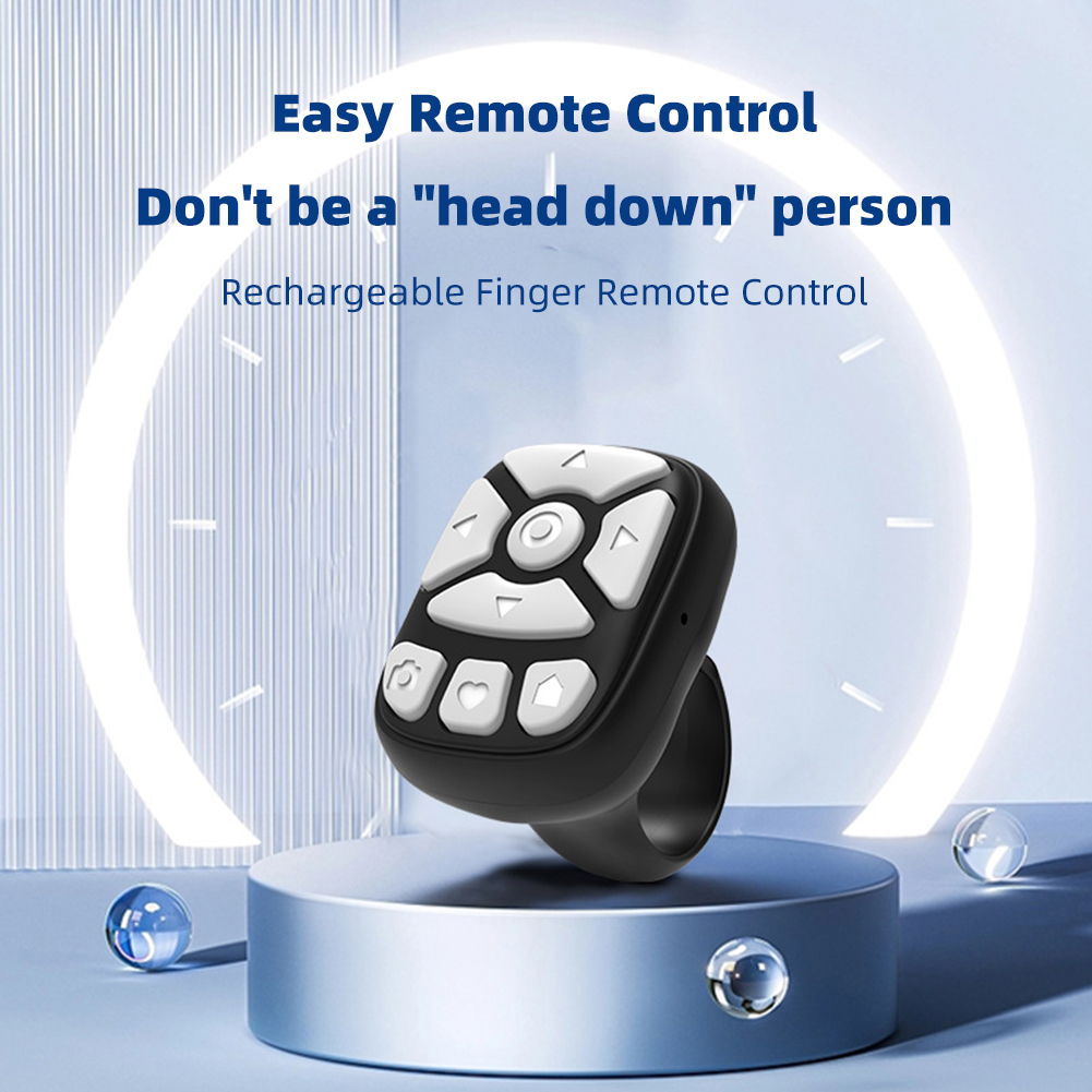Pierścień przewijania pilota Bluetooth Przewracanie stron e-booków dla mobilnego pilota wideo Tiktok Kontroler aparatu Selfie Stick
