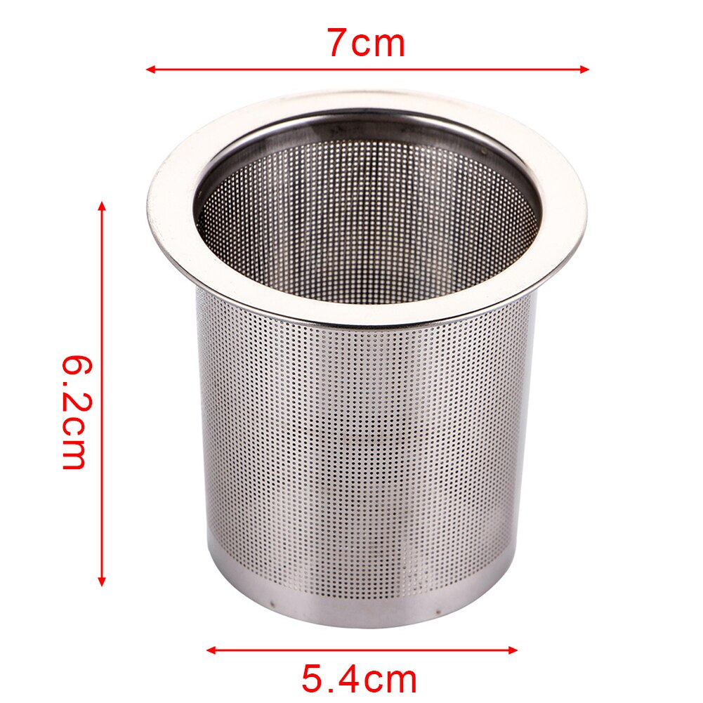 304 Stainless Steel Tea Strainer Teapot Double Handles Loose Leaf Spice Filter Cup Hanging Infuser Kitchen Accessories Cl