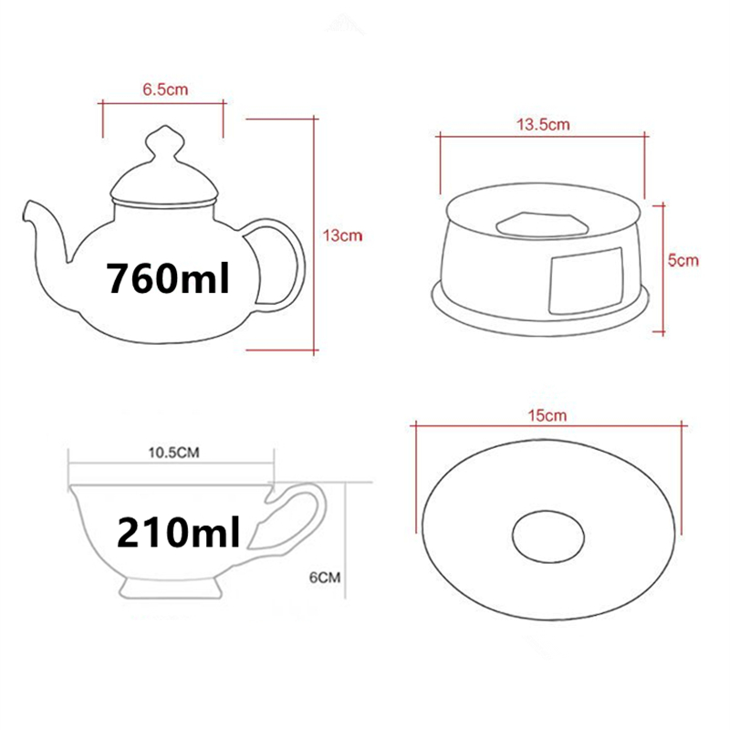 English British Afternoon Tea set for Home Office Cafe High-Grade Porcelain Tea Cup Saucer Spoon Glass Teapot Teaware set