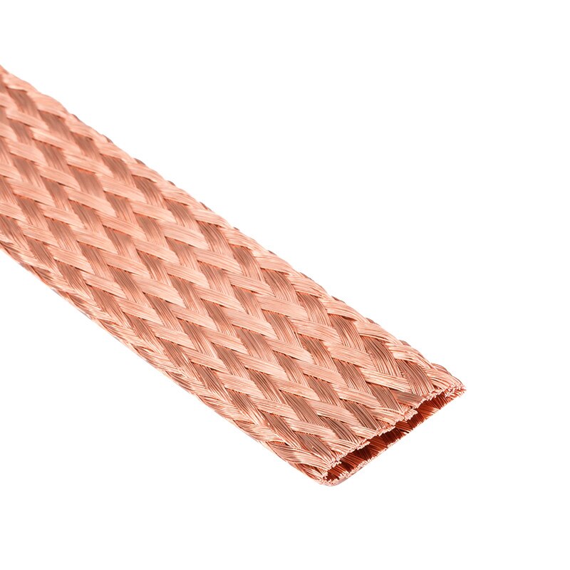 1 Meter/Pack 4/5/8/12/15/18mm Pure Copper Braid Lead Wire High Flexibility Cable Bare Copper Braid Lead Ground Lead Wire Gold