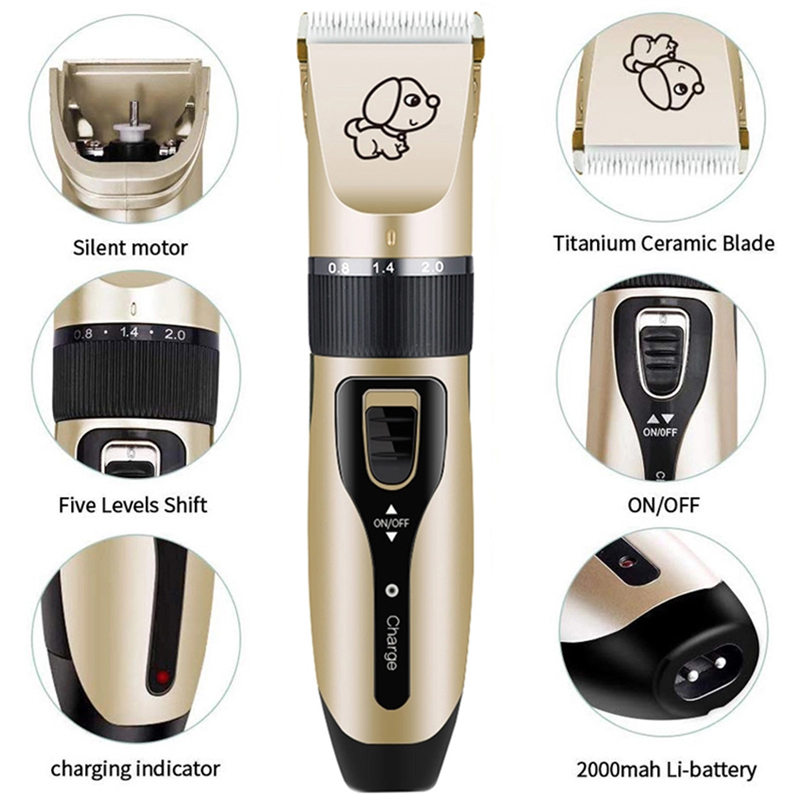 Tondeuse électrique pour chat, lapin, chien, Kit de toilettage pour animaux domestiques, rasoir Rechargeable