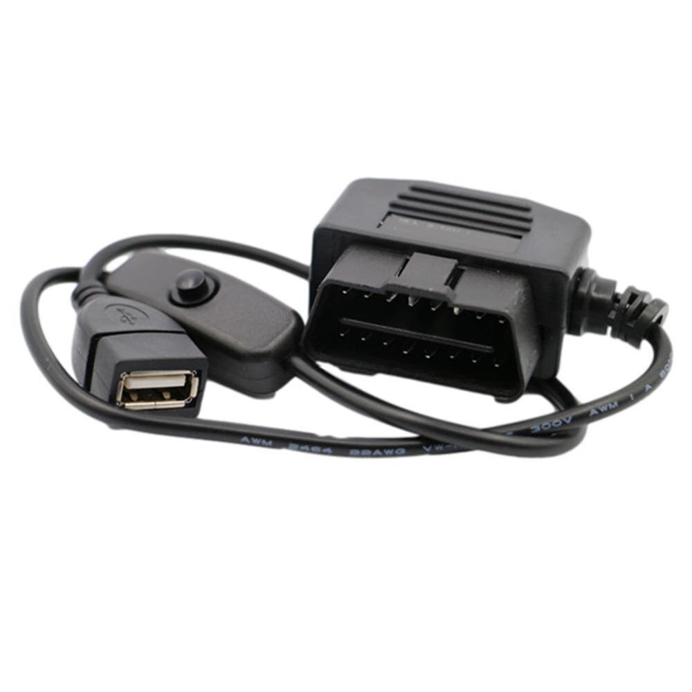 Câble pour enregistreur de conduite OBD, câble abaisseur, surveillance sans perte, alimentation 5v, câblage femelle, Port USB étanche, alimentation de stationnement W6L0: Default Title