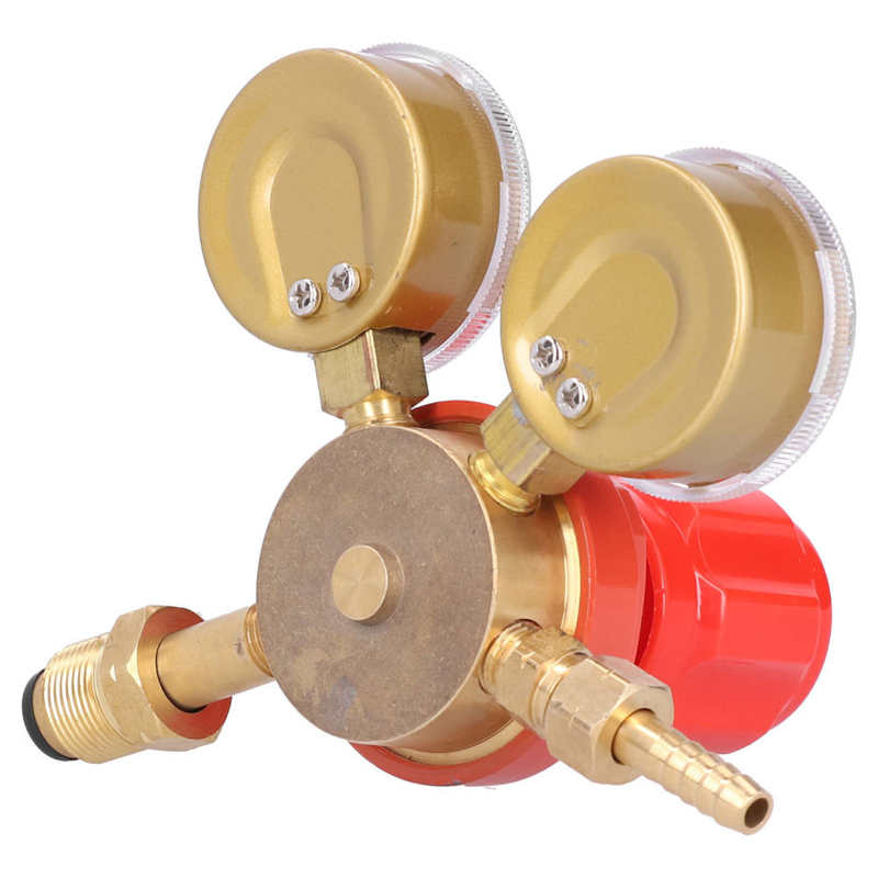 Propane Gas Regulator All Brass Pressure Gauge Regulate Valve Reducer M60/863 2Mpa