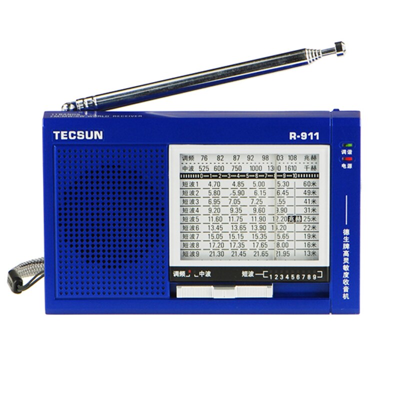 Tecsun-Radio Digital R-911 Worl FM/MW/SW, receptor mundial de 11 bandas, Radio multibanda de alta sensibilidad, receptor Digital de Radio estéreo