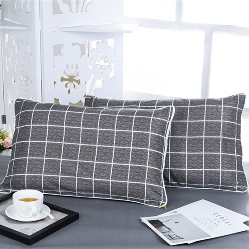 2 Stuks Polyester Bed Decoratieve Kussensloop Simple Print Patroon Thuis Kussensloop Rits Kussensloop Beddin
