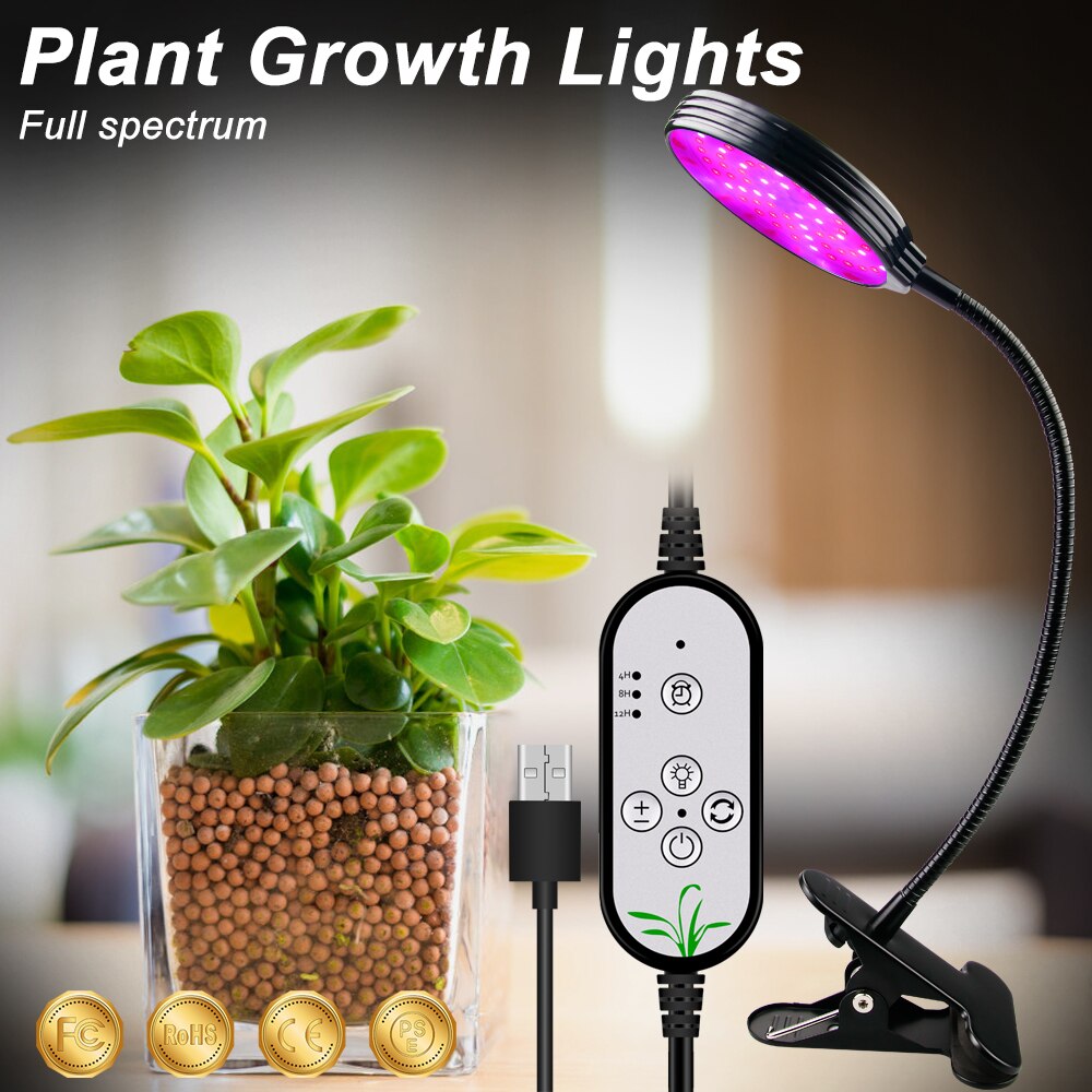 LED Grow Light Full Spectrum LED Rood Blauw 5V USB Kweeklampen Flexibele Slang Voor Planten Zaailingen Bloeiende Planten groeilicht: 1 Heads USB Port