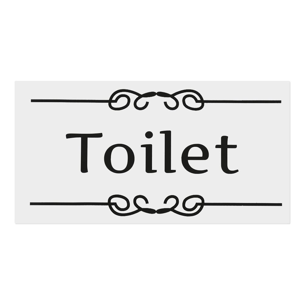 Diy Office Bedroom Playroom Vinyl Wall Art Toilet Decals Entrance Sign Door Stickers: Toilet