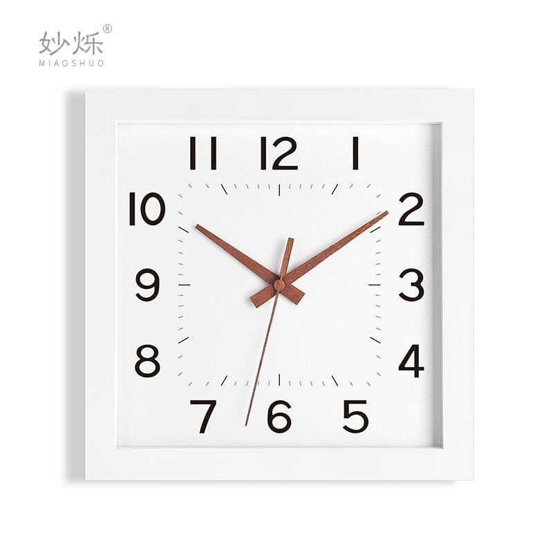 Large Square Wall Clock Modern Wood Living Room Clocks Wall Home Decor Nordic Silent Bedroom Relogio De Parede Ideas FZ720