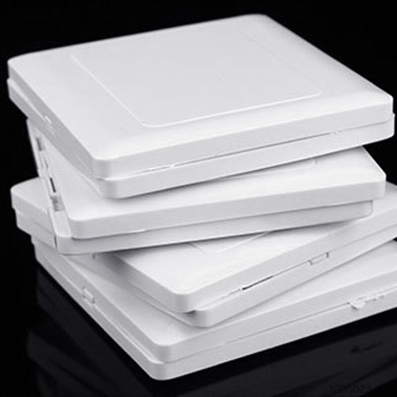 Electric Wall Switch Socket Blank Cover Panel Whiteboard ABS Outlet Plate Bezel Tool 86x86mm