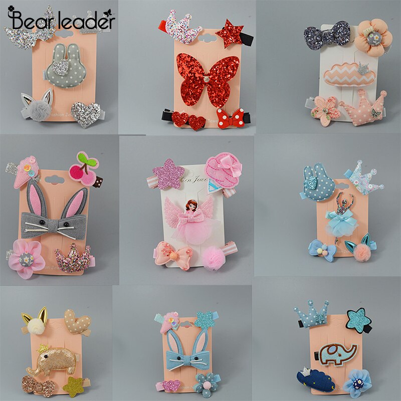 Bear Leader Haarspangen - Cartoon Schleife Kinder Haarclips - Barrette Ornament Zubehör für Mädchen