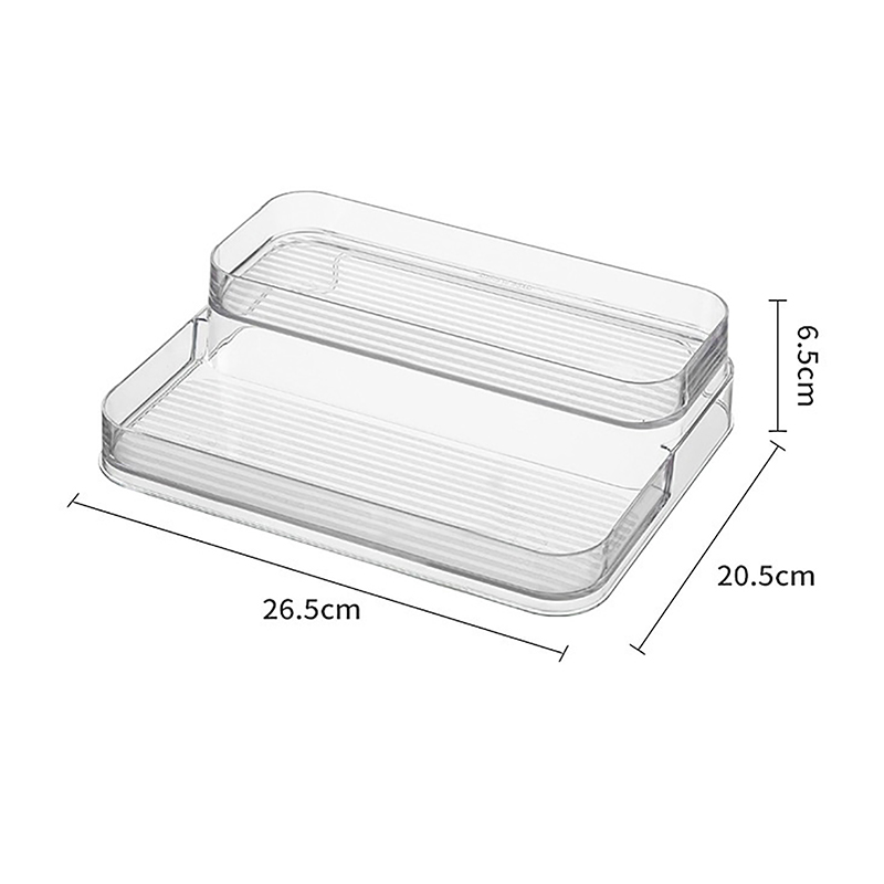 3 Tier Desktop Perfume Shelf PET Cosmetic Organizer Perfume Storage Rack Doll Display Stand Kitchen Seasoning Organizer: Light Grey