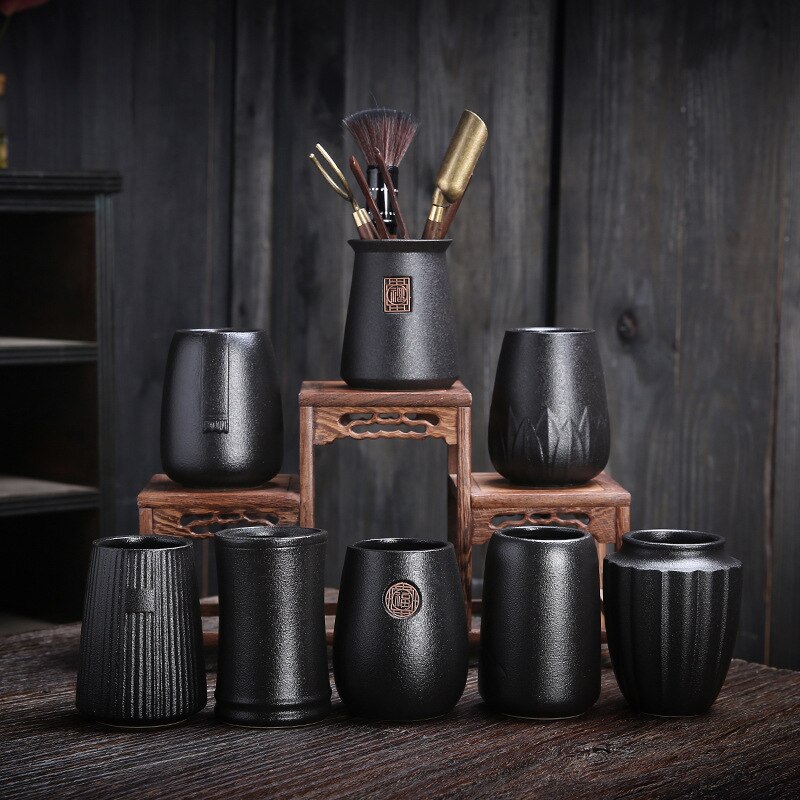 Ceramic Tea Ceremony Six Gentlemen Kung Fu Tea Accessories Black Sandalwood Tea Set Tea Making Tool Tea Clip Tea Needle