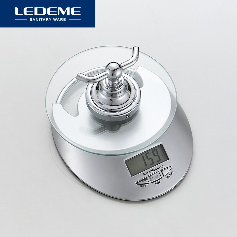 Ledeme Gewaad Haak Hangers Muur Mount Nail Moderne Rvs Chrome Hoed Handdoek Haken Twee Haak Badkamer Accessoires L1405-2