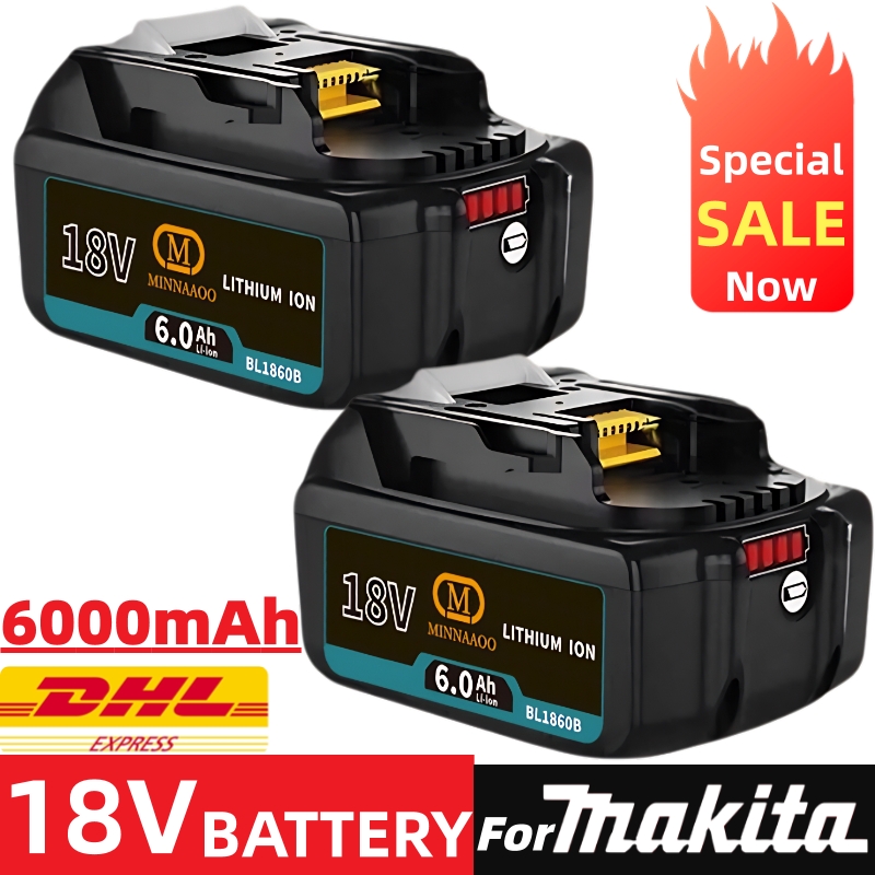 For Makita 100% Genuine 18V 6.0Ah/5.0Ah Li-ion Battery BL1860B BL1830 BL1850 BL1860b for Power Tools🔋